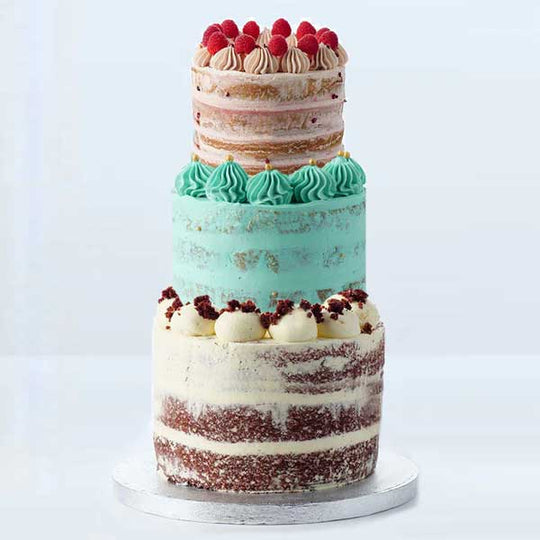 Build Your Own 3 Tier Semi-naked Wedding Cake