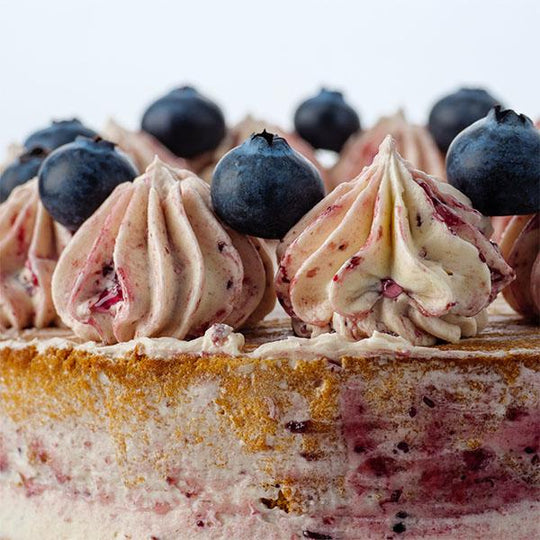 Semi-Naked Classic Blueberry Cake