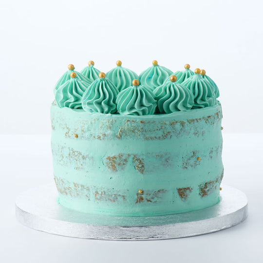 Semi-Naked Teal Cake