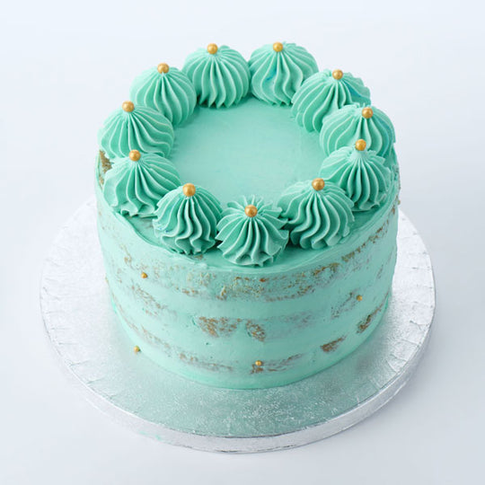 Semi-Naked Teal Cake