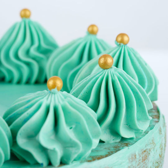 Semi-Naked Teal Cake