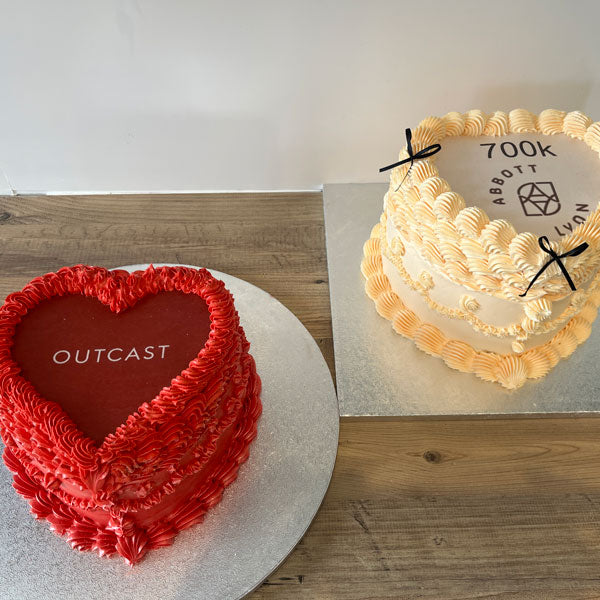 Heart Birthday Burn Cake