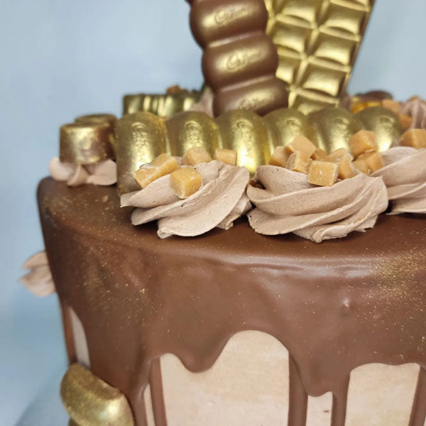 Cadburys Inspired Chocolate Bar Cake