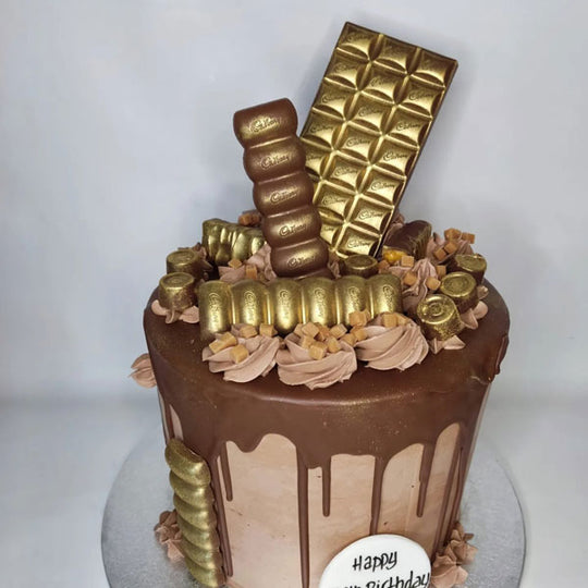 Cadburys Inspired Chocolate Bar Cake