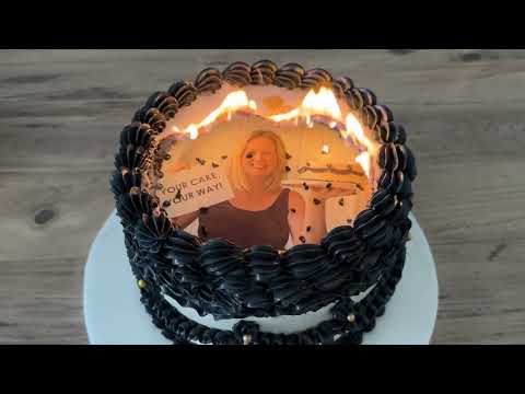 Guess What Reveal Burn Cake