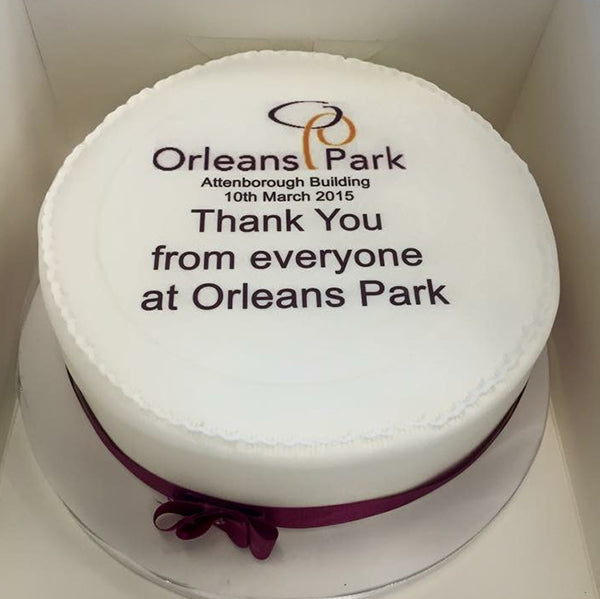 Branded Round Logo Cake