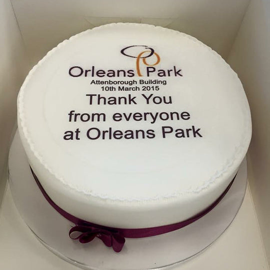 Branded Round Logo Cake